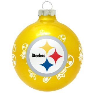 Pittsburgh Steelers Traditional Glass Gold Christmas Ornament: Everything Else