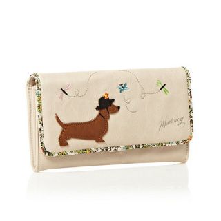 Mantaray Cream dog appliqued purse