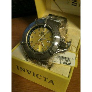 Invicta Men's 1588 Subaqua Noma III Yellow Dial White Silicone Watch: Invicta: Watches