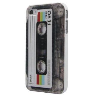 Old Fashioned Magnetic Band Tape Cassette Hard Back Case Cover for iPhone 4 4S: Cell Phones & Accessories