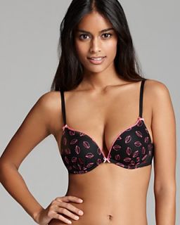 Betsey Johnson Bra   Embroidered Kisses Super Bump Push Up #723406's