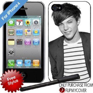 ONE DIRECTION Louis Tomlinson Black iPhone 4 4s Plastic Hard Phone Cover Case 