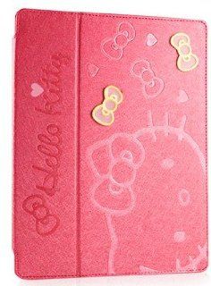 HELPYOU Red ipad 5 Lovely Cute Hello Kitty Bowknot Skin PU Faux Stand Leather Case Protective Cover for Apple Ipad 5 iPad Air: Cell Phones & Accessories