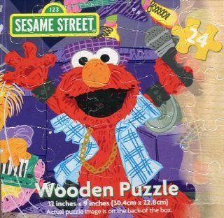 Wooden 24 Piece Sesame Street Puzzle (Elmo and Friends Band): Toys & Games