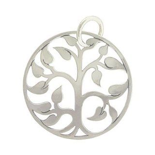 Round Cut Out Design Large Tree of Life Pendant in Sterling Silver 1 1/8", #8445: Taos Trading Jewelry: Jewelry
