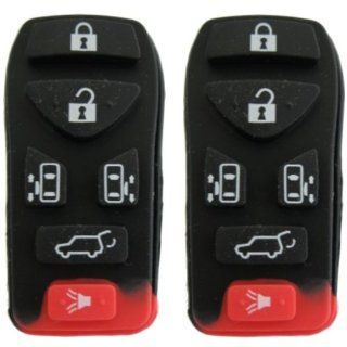 2004 2009 NISSAN QUEST 6 BUTTON 2 SLIDING DOOR KEYLESS ENTRY KEY REMOTE REPLACEMENT RUBBER BUTTON PAD PAIR (2 REPLACEMENT PADS) ** PAD ONLY NO ELECTRONICS OR CASE** + FREE DISCOUNT KEYLESS GUIDE: Automotive