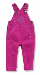 Carhartt Kids Toddler Girls Washed Microsanded Canvas Bib Overall: Clothing