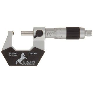 Brown & Sharpe TESA 71.115940 Digital Etalon Outside Micrometer, 0 25mm Range, 0.002mm Graduation, +/ 0.004mm Accuracy: Industrial & Scientific