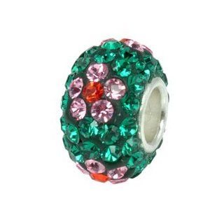 Secret Garden Crystal Charm   fits Pandora, Chamilia, Troll and Biagi Beads: Clearance Charms: Jewelry
