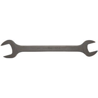 Martin BLK1040 Forged Alloy Steel 11/4" x 1 5/8" Opening Offset 15 Degree Angle Double Head Open End Wrench, 15 1/2" Overall Length, Industrial Black Finish: Industrial & Scientific