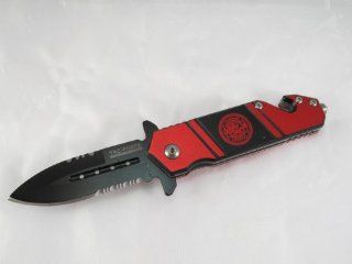 Trademark Fire Fighter 3.75" Overall Mini Folder Pocket Knife; Plus a Free Gift Cellphone Anti dust Plug Kitchen & Dining
