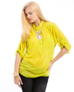 MOD Plus Women's Lace Back Plus Size Shirt Lime Xl (D0101) at  Womens Clothing store