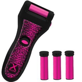 iVog Xbuff "Heeling Me Softly" Pedicure Callus Remover Portable Battery Operated Foot Buffer Device (Black/Pink) Health & Personal Care