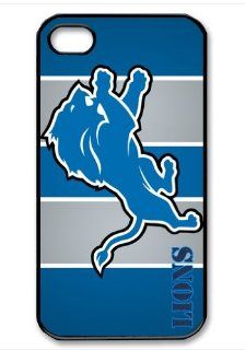 Detroit Lions Logo NFL HD image case cover for iphone 4/4S black A Nice Present Cell Phones & Accessories