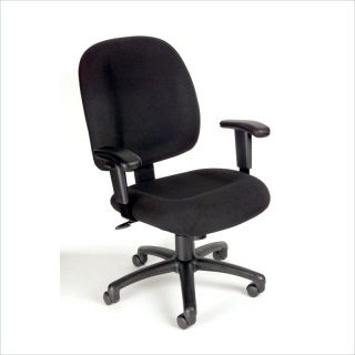 Boss Office Products Mid Back Ergonomic Task Chair with Adjustable Arms   B495