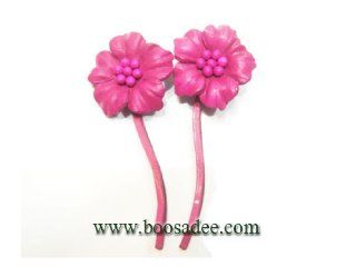 Inspirepossible Pink Flower Hair Accessories : Hair Clips : Beauty