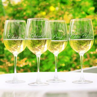 Cheers! White Wine Glasses (Set of 4) Wine Glasses