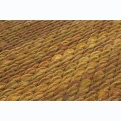 Hand woven Diya Abstract Brown Wool Rug (5' x 7'6) 5x8   6x9 Rugs