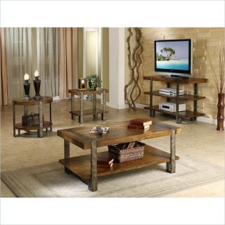 Riverside Sierra 4 Piece Accent Table Set in Landmark Worn Oak   3402 09 10 15 4PC PKG