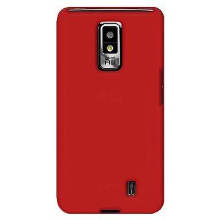Amzer Silicone Jelly Skin Case Cover for LG Spectrum VS920   Retail Packaging   Red: Cell Phones & Accessories