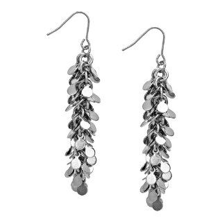 Women's Stainless Steel Dangling Earrings That Are Made Of Multiple Small Leaves That Are Tightly Put Together For a Floating Look: Inox: Jewelry