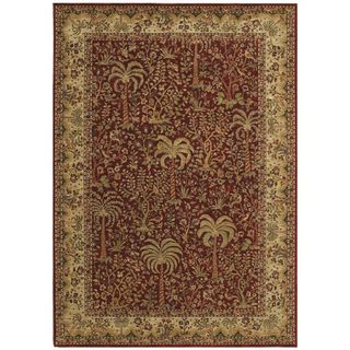 Tommy Bahama 'Monaco Palms' Cranberry Red Rug (2'6 x 7'9) Tommy Bahama Runner Rugs