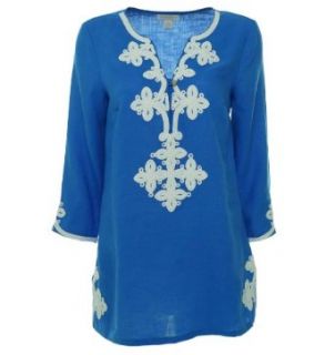 Charter Club Applique Tunic Summer Splash Small at  Womens Clothing store