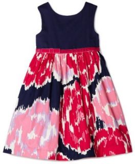 Lilly Pulitzer Girls 2 6X Lolly Dress with Velvet Bow, Bright Navy Brava, 4: Clothing
