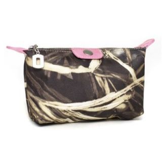 Realtree Camouflage Fabric Cosmetic Bag w/ Leather Like Trim: Shoes
