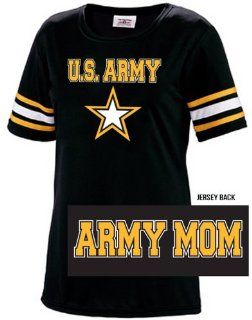 Adult "ARMY PROUD ARMY MOM" Gameday Fanshirt: Sports & Outdoors