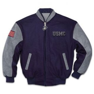 The Bradford Exchange USMC Men's Jacket: Proud To Be A Marine Blue: Clothing