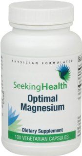 Optimal Magnesium  Best Magnesium Supplement  Provides 150 mg Pure Magnesium Per Dose  100 Easy To Swallow Vegetarian Capsules  Free of Common Allergens and Magnesium Stearate  Physician Formulated  Seeking Health: Health & Personal Care