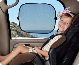 Deluxe Sun Car Shade 2 Pack   Provides SPF 30 car window shade   Car window shades for baby   Sun Protection For Your Kids and Pets   Easy to Stick, Easy to Remove window sunshade for car   Includes a BONUS FREE Ebook "Seat Belt Safety Tips For Kids&