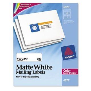 Avery Consumer Products Products   Laser Labels, Matte, Mailing, 3 3/4"x1 1/4", 300/PK, WE   Sold as 1 PK   Matte white mailing labels are designed for color laser printing and offer print to the edge capability. Each label features a special coa