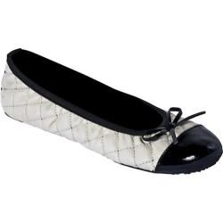 Women's Butterfly Twists Quilted Olivia Cream/Black Butterfly Twists Flats