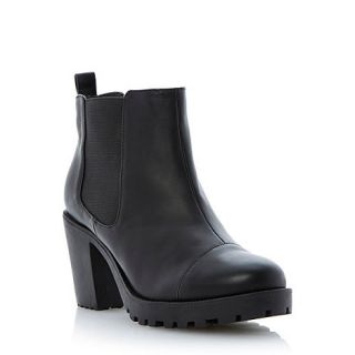Head Over Heels by Dune Black cleated sole heeled chelsea ankle boot