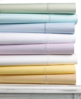 Martha Stewart Diamond Embroidered Stitch King Flat Sheet Blossom Yellow   Pillowcase And Sheet Sets