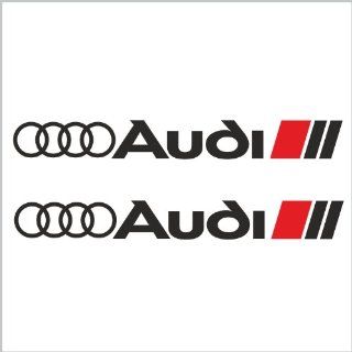 2pcs Audi Sport Logo Stripes A4 A5 A6 A8 S4 S6 S8 R8 Skirts Decal Sticker M1 10"x1 1/4" Black: Everything Else