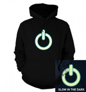 Glow In The Dark Power Symbol adult's hoodie: Clothing