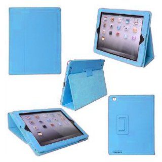 Light Blue Standby Case for iPad 2 / iPad 3 / iPad 4 with Retina Display Built in magnet for Apple iPad Sleep & Awake Feature + iPad Screen Protector Film  Available in multiple colors: MP3 Players & Accessories
