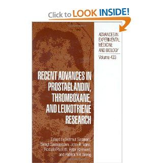 Recent Advances in Prostaglandin, Thromboxane, and Leukotriene Research (Advances in Experimental Medicine and Biology): 0000306457768: Medicine & Health Science Books @