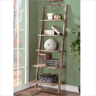 Riverside Furniture Lean Living Leaning Bookcase in Smoky Driftwood   27737