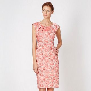 Debut Designer pink jacquard floral shift dress