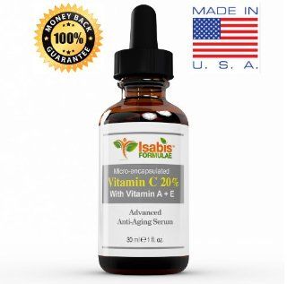 Vitamin C Serum For Face   Best Anti Aging Skin Care   Vitamin C Serum 20 % Includes Vitamin A & E For Superior Anti Wrinkle Results   Isabis Formulae Advanced C Serum Delivers Smoother, Brighter & Younger Looking Face & Skin 1Oz(30ML)  100% Mo