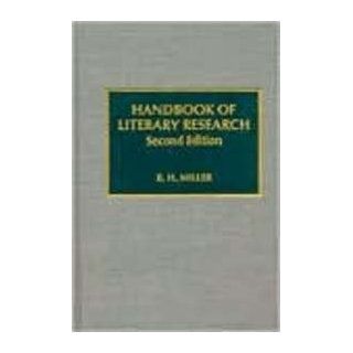 Handbook of Literary Research: 9780810829770: Literature Books @