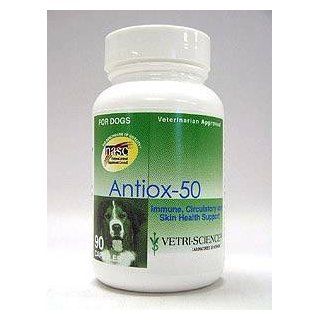 Vetri Science Laboratories Antiox 50 Supplement for Pets, 90 Count : Pet Antioxidant Nutritional Supplements : Pet Supplies