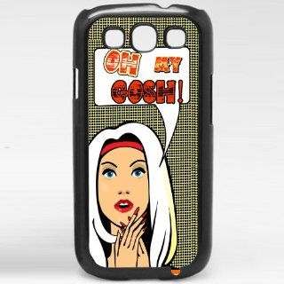 Cool Funny Cartoon Women Surprised with Red Lips Oh My Gosh God Saying Phone Case Samsung Galaxy S3 I9300 Case: Everything Else