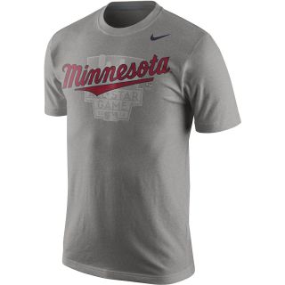 NIKE Mens Minnesota Twins All Star Game Local 2 Cotton Grey Short Sleeve T 
