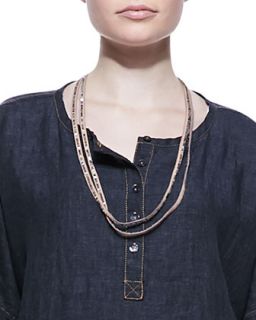 Sequined Rivulet Necklace, Cinnamon   Eileen Fisher   Cinnamon (ONE SIZE)