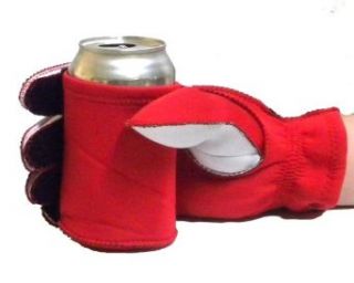Neoprene Built In Beer Koozie Glove NFL/SEC Team Colors (Right Hand, Red/White): Clothing